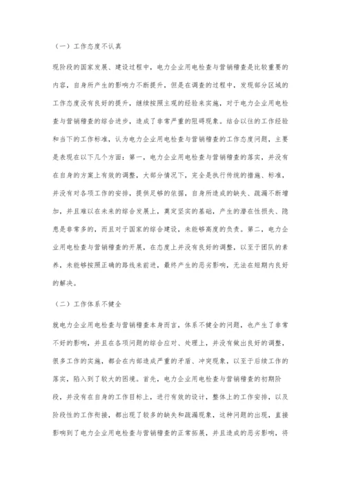 试论电力企业用电检查与营销稽查.docx