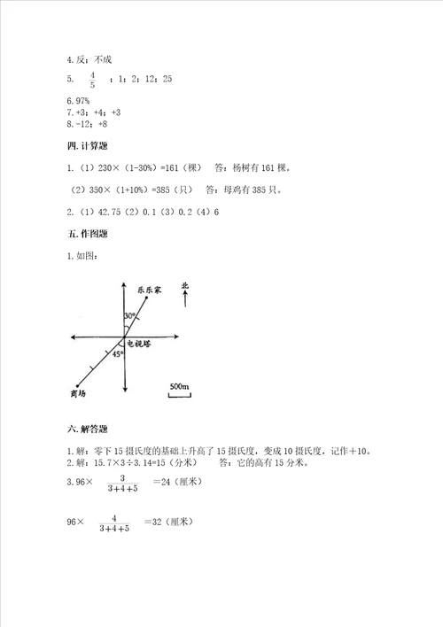 2023六年级下册数学期末测试卷精品【易错题】