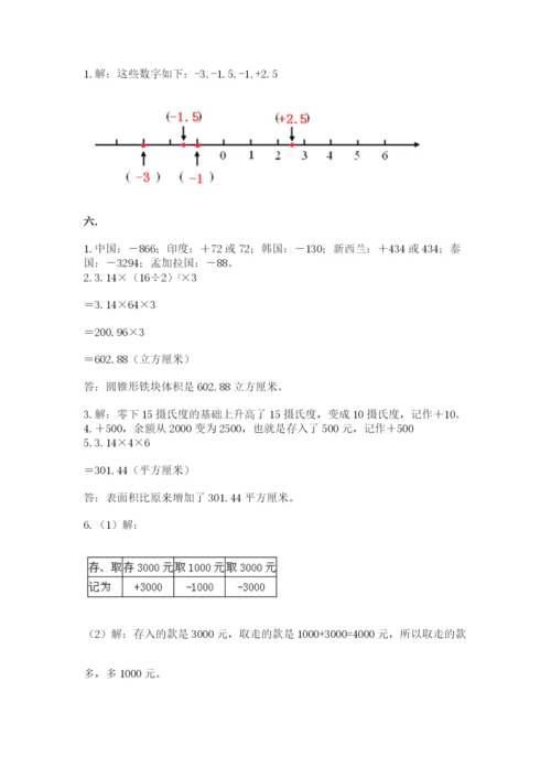 北师大版六年级数学下学期期末测试题精品（能力提升）.docx