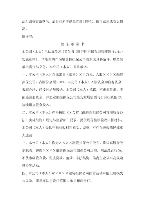 融资性担保公司规范整顿工作指引