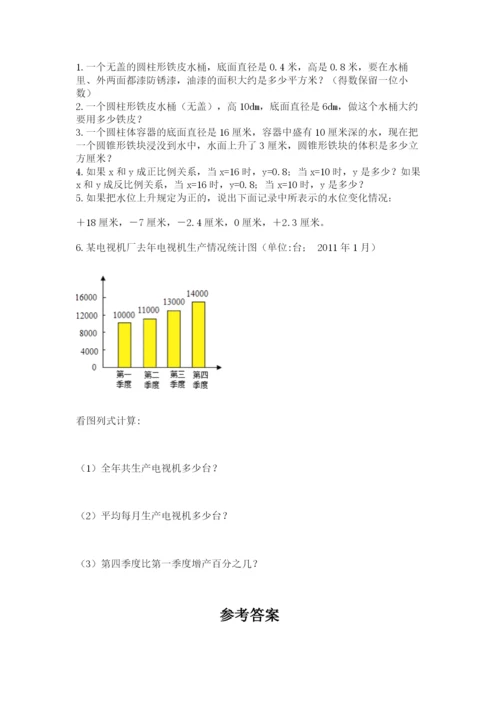 人教版小升初数学模拟试卷及1套参考答案.docx
