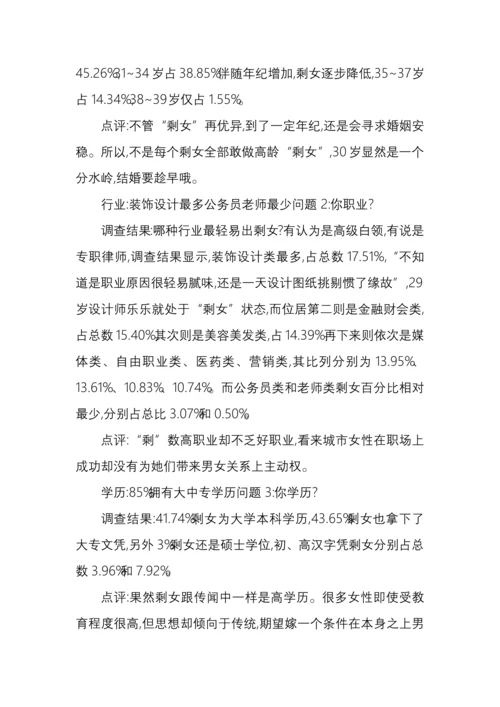 中国剩女调查分析报告.docx