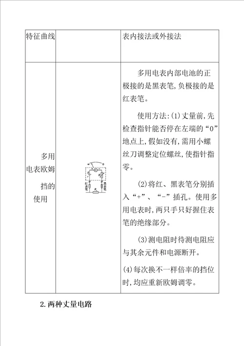 XX专用高考物理三轮冲刺第一篇回归教材十三电学实验