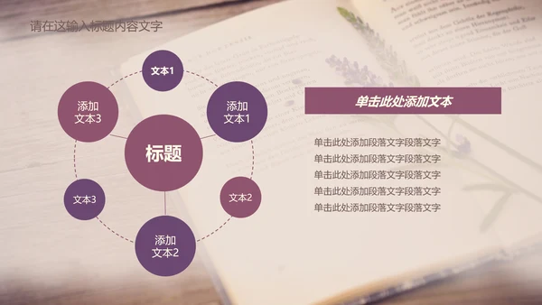 唯美薰衣草书香ppt动态模板