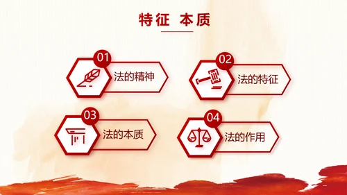 红色大气民法讲义法律知识讲座动态PPT模板
