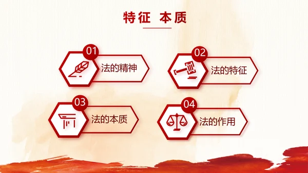 红色大气民法讲义法律知识讲座动态PPT模板