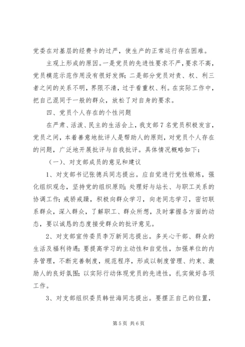 石宝小学党支部关于召开专题组织生活会准备情况的报告 (5).docx