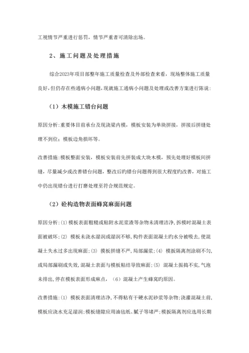 桥梁工程年度质量总结.docx