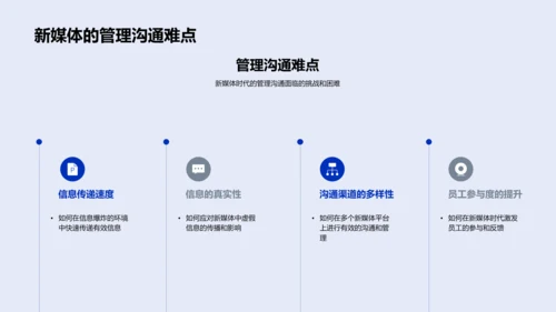 新媒体管理沟通报告PPT模板