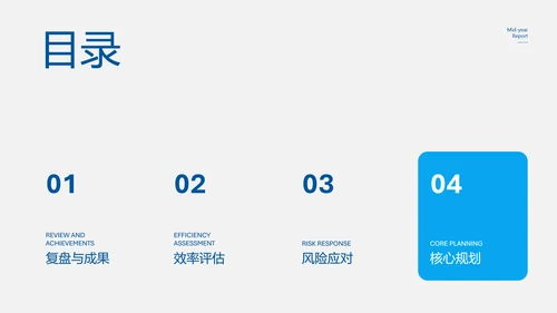 蓝色医疗职业风年中述职PPT模板