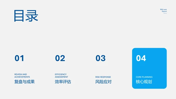 蓝色医疗职业风年中述职PPT模板
