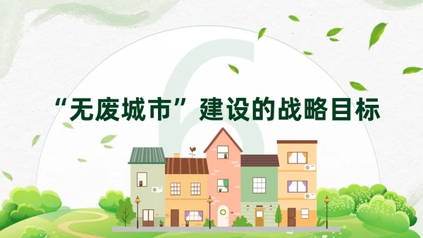 简约插画环保从无废城市走向无废社会课件PPT
