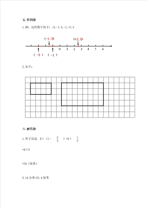 2022年六年级下册数学期末测试卷含答案实用