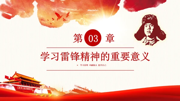 学习雷锋精神纪念日微党课党课PPT班会