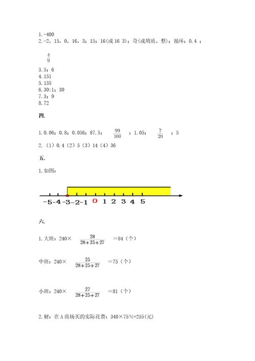 小升初数学综合模拟试卷巩固