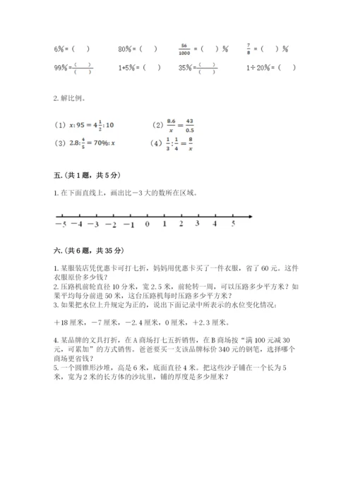 人教版六年级数学小升初试卷【夺冠】.docx