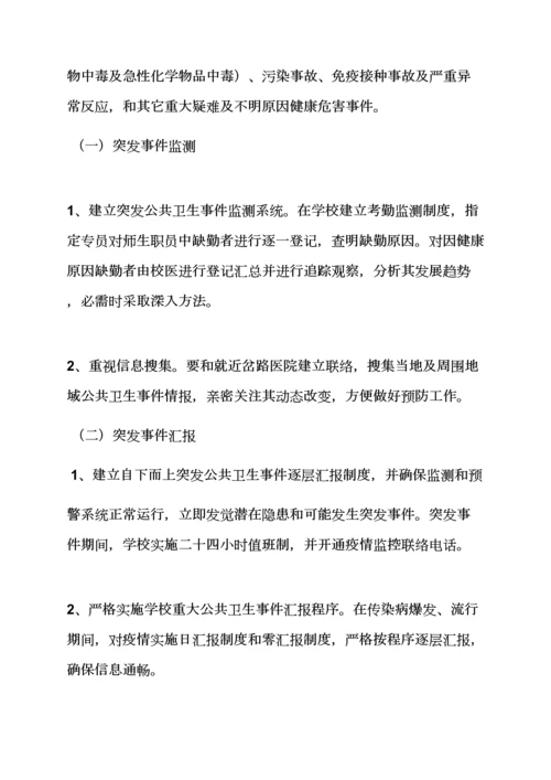 学校作文之学校卫生防疫应急专项预案.docx