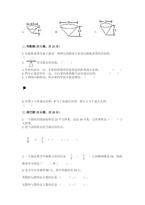 北师大版六年级下册数学期末测试卷【各地真题】.docx