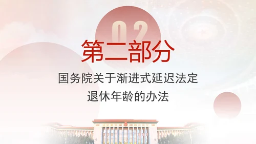 全国人大常委会关于实施渐进式延迟法定退休年龄的决定专题党课PPT