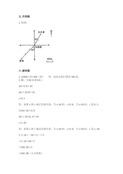 人教版六年级下册数学期末测试卷【各地真题】.docx