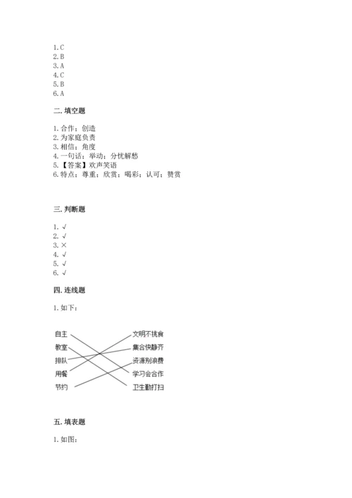 部编版四年级上册道德与法治期中测试卷精品（满分必刷）.docx