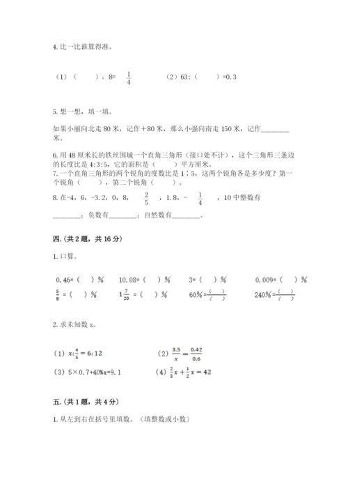 海南省【小升初】2023年小升初数学试卷【必刷】.docx