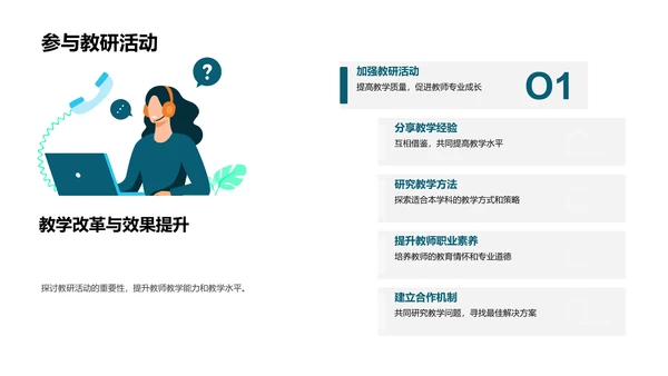 教师开学研讨PPT模板