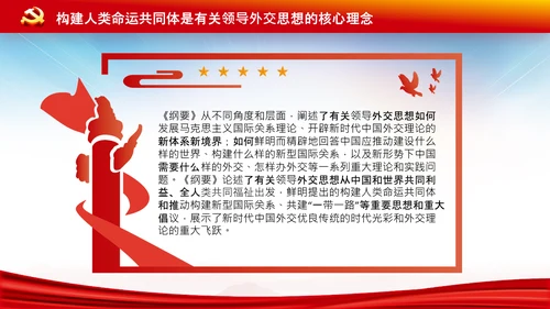外交思想学习纲要构建人类命运共同体PPT模板
