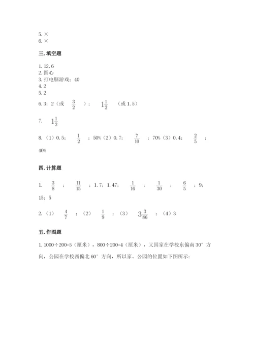 小学六年级数学上册期末卷附参考答案【突破训练】.docx