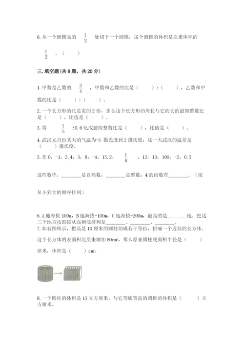 开平市六年级下册数学期末测试卷a4版.docx
