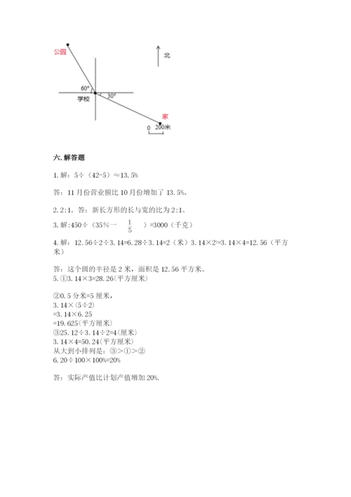 小学数学六年级上册期末卷附参考答案（名师推荐）.docx