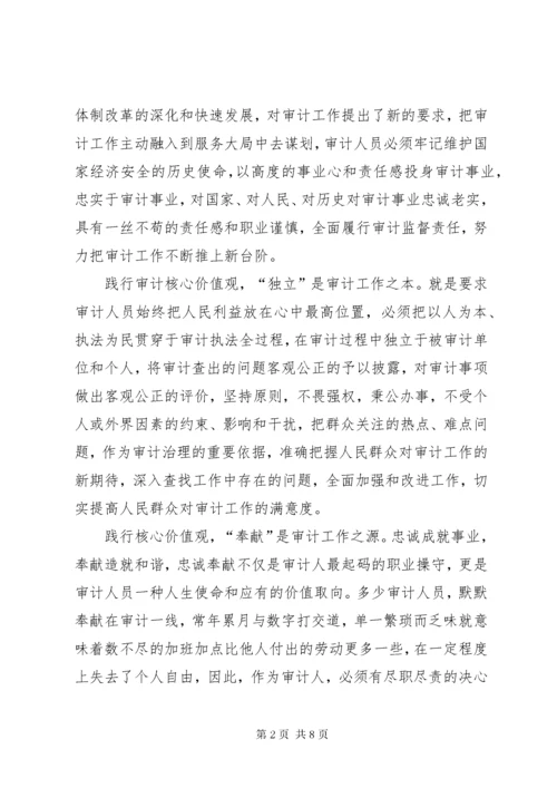 审计工作者核心价值观内涵及践行途径.docx