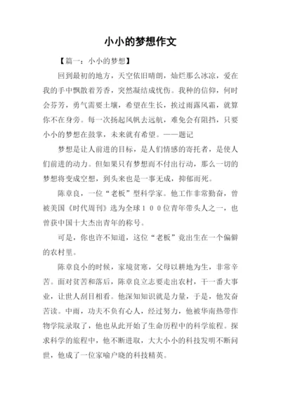 小小的梦想作文-2.docx