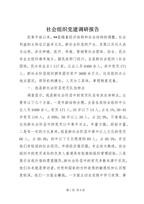 社会组织党建调研报告.docx