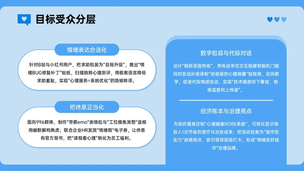 蓝色插画风心理健康宣传讲座PPT模板