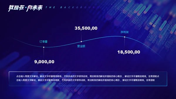 现在未来蓝色商业大数据时代通用PPT模板