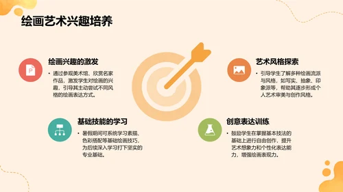 橙色插画风暑假生活以及学习计划PPT模板