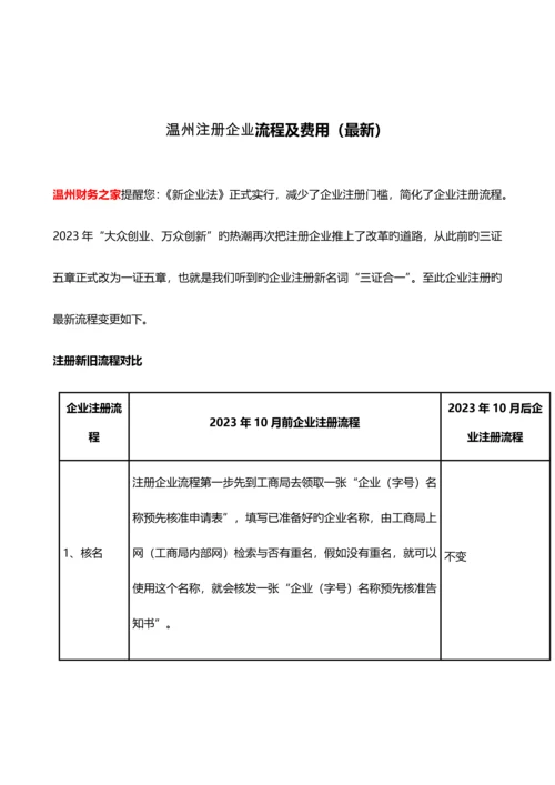 温州注册公司流程及费用.docx