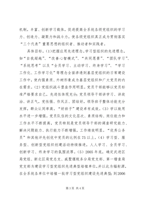 市国税局建设学习型党组织三年规划 (5).docx