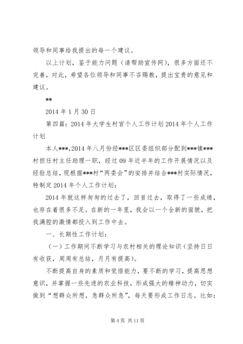 村官个人工作计划(精选多篇).docx