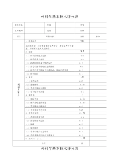 齐齐哈尔医学院-临床技能考核表.docx