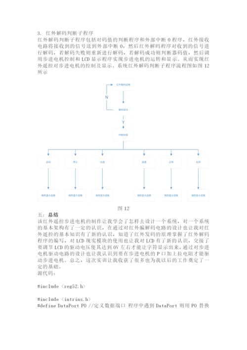 课程设计(论文)-基于红外遥控步进电机的设计.docx