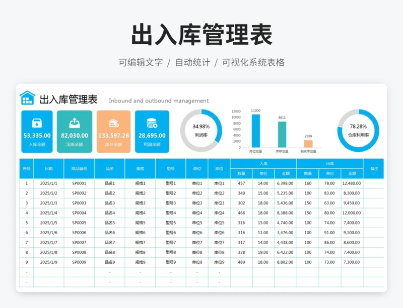 出入库管理表