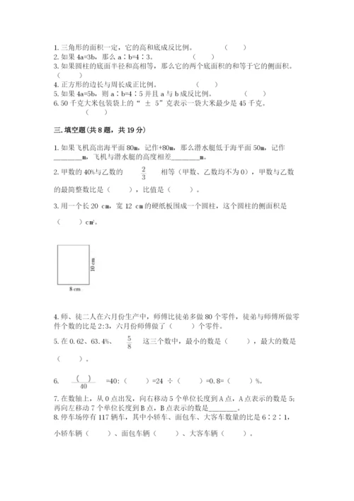 小学六年级下册数学期末测试卷汇编.docx