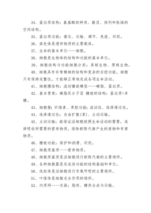 史上最全144条高中生物知识点总结.docx