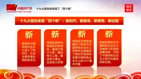 学习贯彻落实十九大报告精神PPT模板课件