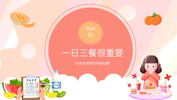 科学饮食身体棒健康教育教学通用PPT模板