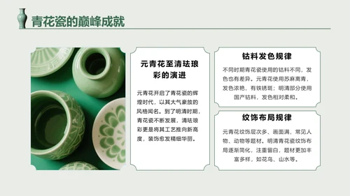 绿色国风中国陶瓷艺术赏析PPT模板