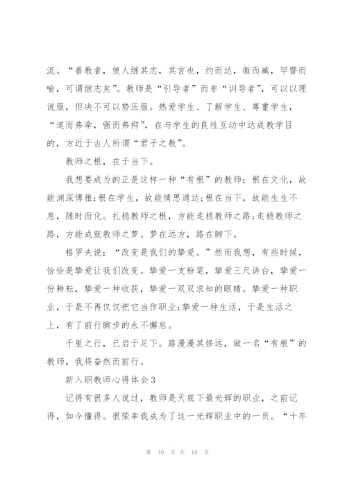 新入职教师心得体会5篇.docx