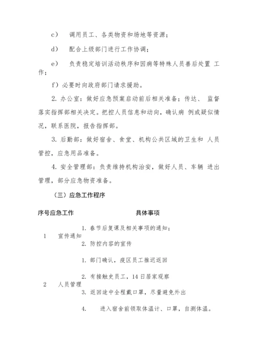 校外教育培训机构复工复课疫情防控工作方案指导手册含附表.docx